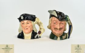Royal Doulton Character Jugs ( 2 ) In Total. Includes 1/ Christopher Columbus. D6891.
