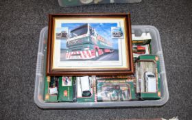 Box of Eddie Stobart collectable items