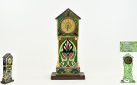 Late Foley Shelley Intarsio Hand Painted Miniature Grandfather Clock circa 1900.