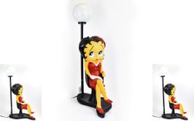Betty Boop Seated Tall Figural Table Lamp A very good example of a rare/early Betty Boop figural