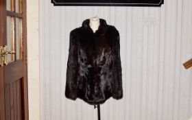 Vintage Rabbit Fur Coat Deep black/brown plush fur coat.