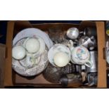 Box of Assorted Collectables. Including Foley China Part Tea-Set.