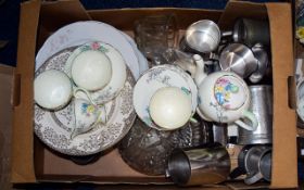 Box of Assorted Collectables. Including Foley China Part Tea-Set.