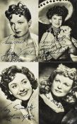 A Collection of Hand Signed Black and White Gloss Photos of British Female Film Stars of The 1940's