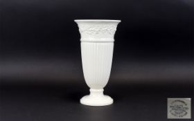 Wedgwood Large and Impressive Etruria-Barlaston Cream Trumpet Shaped Vase,