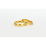 Antique 22ct Gold Wedding Bands (2). Fully hallmarked and excellent condition. 7.5 grams.