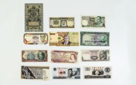 A Good Collection of High Bank Notes from Around the World in high grade condition.