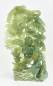 A Large 20th Century Jade Sculpture - Standing. 11.5 Inches High - Please See Photo.