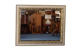 Over Mantle Mirror Large Contemporary bevelled glass reproduction mirror. Housed in impressive