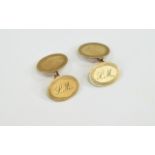 Gents Pair Of Vintage 9ct Gold Cufflinks Fully hallmarked 375, 3.