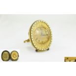 A Fine Quality and Interesting mid 19thC Gilt and Gold Dial Strut Clock in the manner of Thomas
