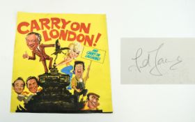Sid James 'Carry On' Autograph and picture.