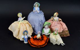 A Collection Of Vintage Ceramic Boudoir Half Dolls Seven in total, all in good condition.