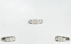 Ladies Nice Quality 5 Stone Diamond Ring Set In 18ct White Gold The five brilliant round cut