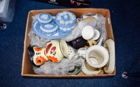 Mixed Collection Of Pottery & Collectables To Include Wedgwood Jasper Ware,