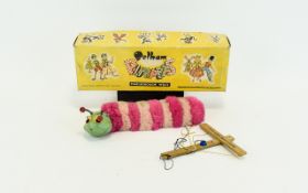 Pelham Handmade Puppet ' Caterpillar ' c.1960's, with Box - Please See Photo.