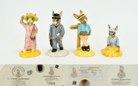 Royal Doulton Collectors Only Ltd and Numbered Edition Hand Painted Bunnykins Figures ( 4 ) Four In