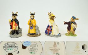 Royal Doulton Collection of Bunnykins. All Ltd and Numbered Edition Figures ( 4 ) Four In Total.