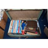 Suitcase Containing Various Childrens Annuals & Oddments