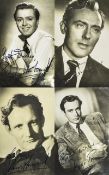 A Collection of Hand Signed Black and White Gloss Photos of British Male Film Stars From The 1940's