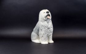 Beswick Dog Figure 'Old English Sheepdog' Model no 2232. Designer Albert Hallam issued 1968-1989.