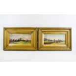 Horse Racing Interest Gilt Framed Oils O