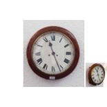Victorian Walnut Railway/school Clock 11