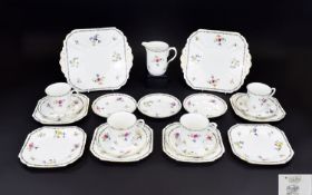 Shelley Art Deco Part ( 19 ) Piece Tea S