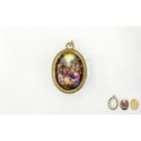 Hand Enamelled Nativity Scene Pendant, a