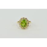 Multi Colour Sapphire Flower Ring, pear