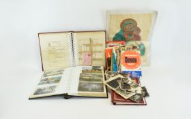 Mixed Lot Of Ephemera Photos, Postcards