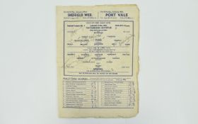 Football Autographs in Programme- Spurs v Arsenal (1955) comprising Alf Ramsey, Danny Blachflower,