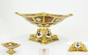 Royal Crown Derby Wonderful Quality and Impressive Old Imari Pattern Dolphin Centre Piece with
