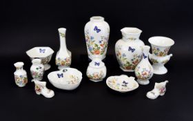 A Collection of Aynsley Fine Bone China Items ( 13 ) Items In Total.