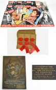 World War I Great War Bronze Death Plaque - Awarded to James Newton + a World War I Trench Art