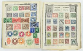 Very interesting old small but well packed Victory stamp album. Lots of very old stamps, but in