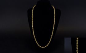 A Fine Quality and Well Made 9ct Gold Byzantine Design Necklace.