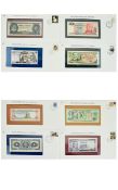 A Collection of Franklin Mint Sealed Banknotes of all Nations (8) in total.