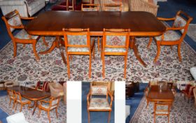 Large Flamed Mahogany Dining Suite Extending dining table of plain,