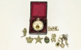 ROTAX VOLTS No 8430 VOLTMETER In Original Fitted Box Together With Odd Badges And Silver Jewellery