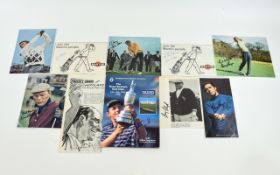 Golf Autographs on Pictures mainly to include Palmer, Nicklaus, Player, Cotton plus others (11).
