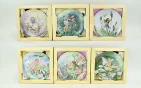Heinrich Set Of Six Fairy Plates Flower fairy plates, numbers 1-6 first edition,