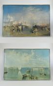 A Pair Of Large Framed Turner Prints Two in total,