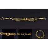 Victorian Period - Nice Quality 15ct Gold Albertina / Bracelet,