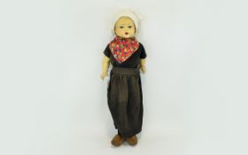 Antique French Bisque Head Walking Doll Rare doll with bisque head and arms, wood body and legs.