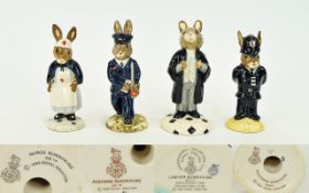 Royal Doulton Hand Painted Collection of Bunnykins Figures ( 4 ) Four In Total.