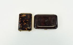 19th Century Ladies Hinged Tortoiseshell Small Cigarette Case. 3.