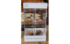 Plexiglass Jewellery Display Case By Crystocraft Rectangular display cabinet with three mirrored