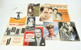 A Collection of Hand Signed Photos, Music Sheets From Film Stars and Celebrities.