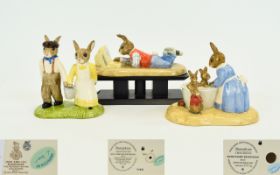 Royal Doulton Hand Painted Special Ltd and Numbered Bunnykins Figures ( 3 ) Three In Total.